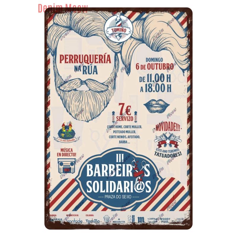 Ретро-табличка для стрижки волос, металлические знаки, парикмахерская, винтажная живопись, настенные плакаты, бар, паб, бритье и стрижка, домашний декор, WY28