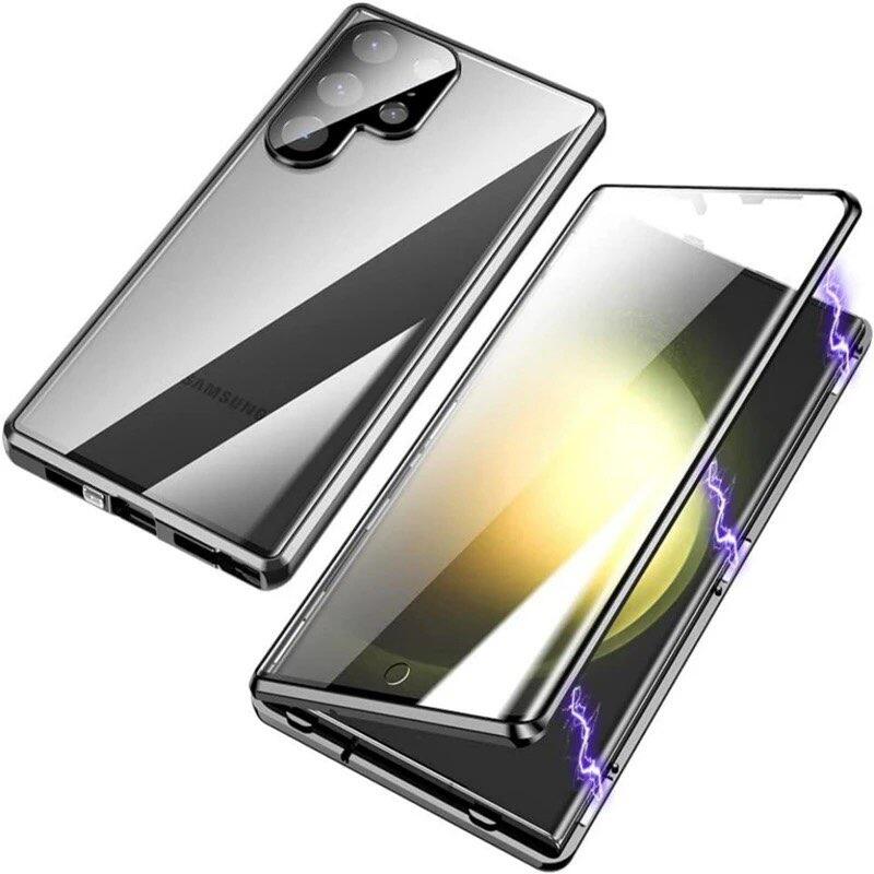 Чехол для Samsung Galaxy S26 Ultra S26+ Plus с двусторонним закаленным стеклом и металлической рамкой, бамперами для телефона, защитой всей камеры
