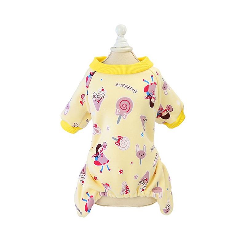 7 цветов принт пижамы для собак маленьких пород весна осень щенок кошка комбинезон йоркширский терьер талисманы одежда honden kleding