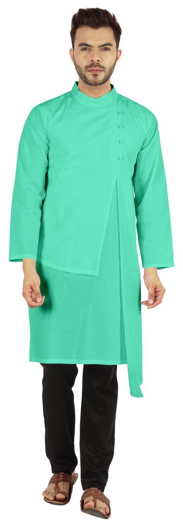 Atasi Индийский дизайнерский Курта для мужской вечерней одежды Однотонный цвет Этнический Длинный