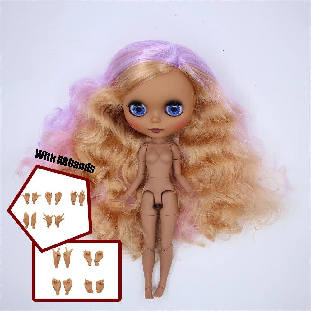 ICY DBS Blyth кукла шаровой шарнир, тело, разноцветные волосы, черная кожа, матовое лицо, телесная кукла и набор, кукла, игра-одевалка, подарок для девочки