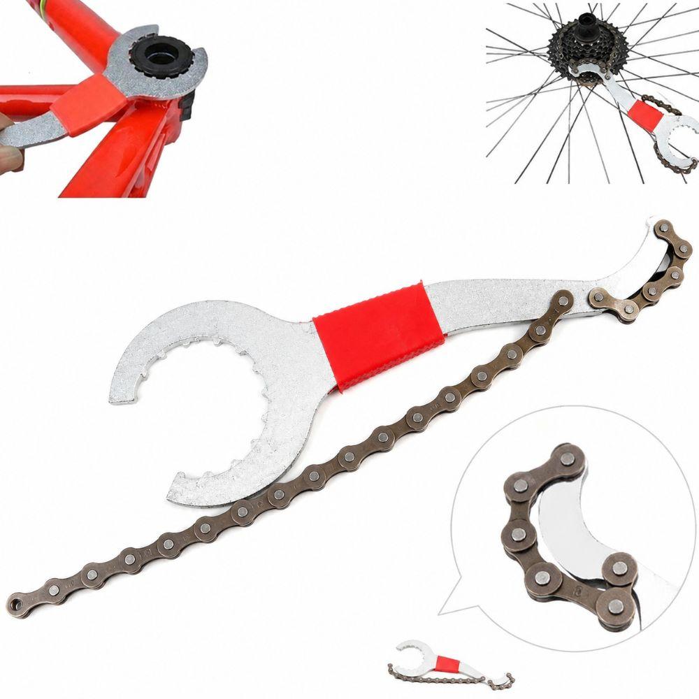 20cm Length Freewheel Wrench Stainless Steel Sprocket Remover Wrench Bike Chain Whip  Bike Repair