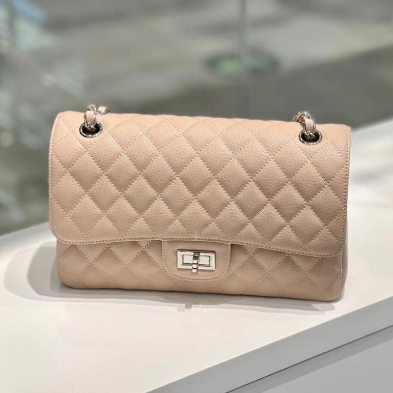 Diamond Flap Genuine Leather Women's Chain Shoulder Bag - Trendy High-Grade Small Square Crossbody for Autumn/Winter