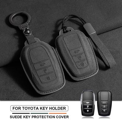 Защитный чехол-кожух из замши для брелока автомобиля Toyota Rav4 Crown Hilux Fortuner Camry Land Cruiser Prado Prius Camry Chr C-Hr Защита Брелока