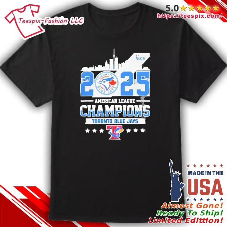 Blue Jays 2025 Чемпионы Американской лиги Футболка унисекс с изображением силуэта города