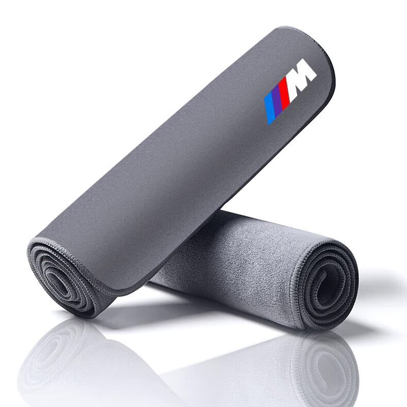 Microfiber Towel Car Cleaning Care Accessories For BMW M Emblem M1 E46 E36 E34 F10 E90 F30 E60 F30 E53 E30 E87 F32 E91 QBJ7