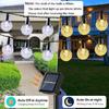 5M 20LED солнечные гирлянды хрустальные шарообразные светильники с 8 режимами уличные водонепроницаемые лампы для сада, двора, крыльца, свадебной вечеринки, декор