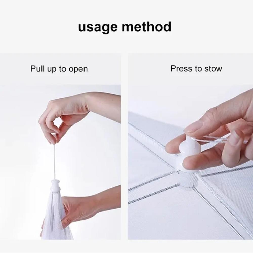 Крышка для еды, сетчатая складная моющаяся крышка для стола от мух, защита от насекомых, защитные чехлы для посуды, аксессуары для домашнего и кухонного хранения