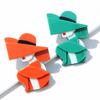 Cartoon Women Portrait Pin Acrylic Girl Badge Retro Lady with Hat Brooch