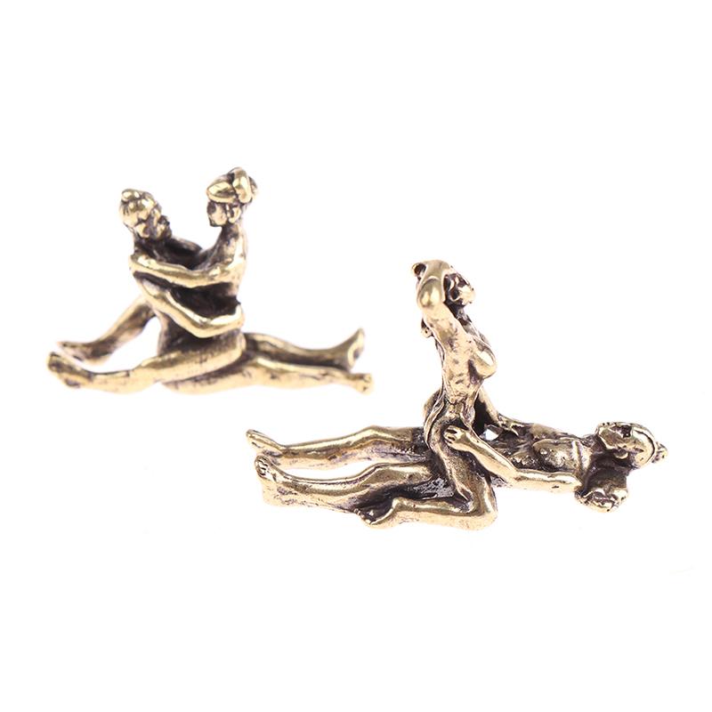 Мини Винтаж Латунь Сексуальный Орнамент Ремесленные Статуэтки Для Домашнего Бара Партии Стол Декор