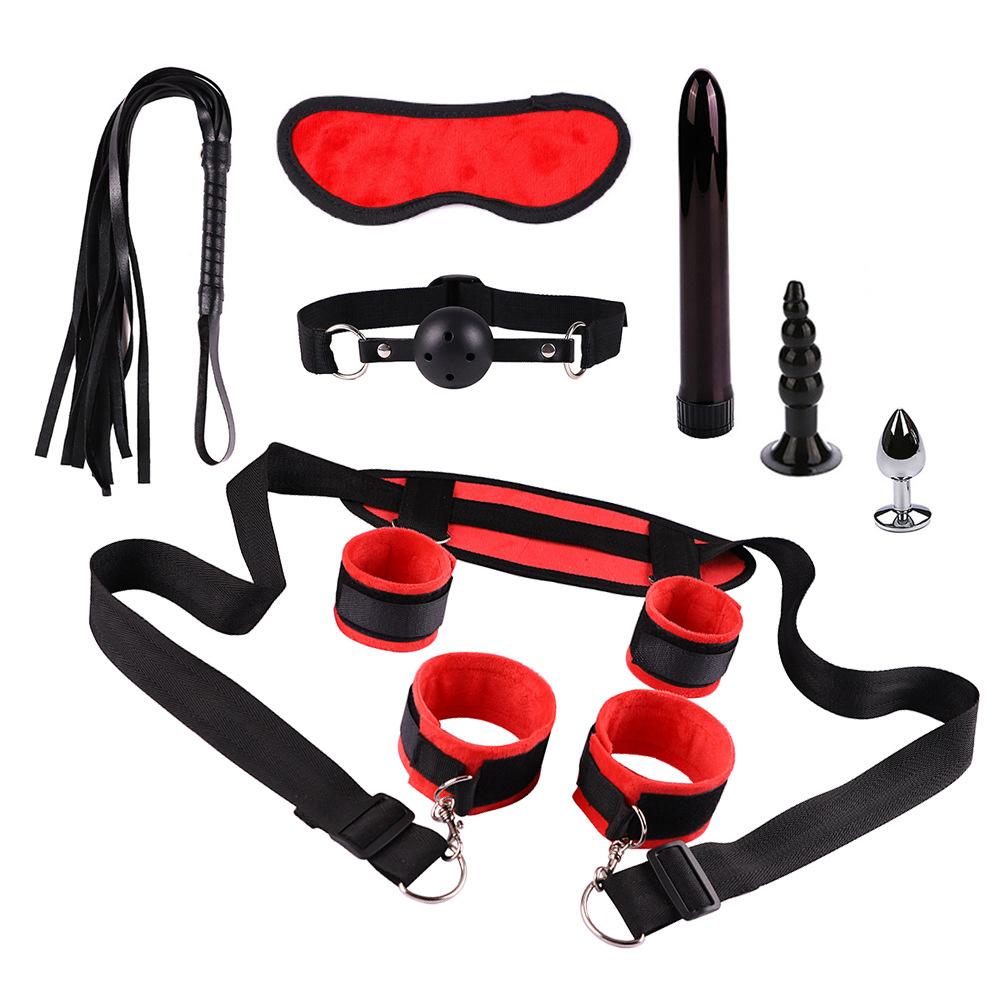 BDSM Adult Sex Toys Plush Handcuffs Strap Whip Rope Sexy Bed Restraints Bandage Couples Sex Toys Sexual Toy Adult Kits