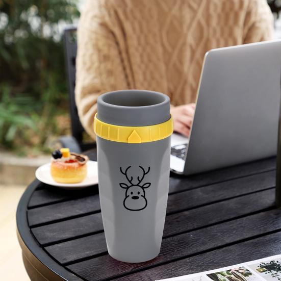 Портативная изолированная дорожная кружка Twizz Cup с соломой, герметичная закручивающаяся конструкция, без крышки, сохраняет тепло, 2 часа в холоде, 6 часов, эргономичная кружка для питья