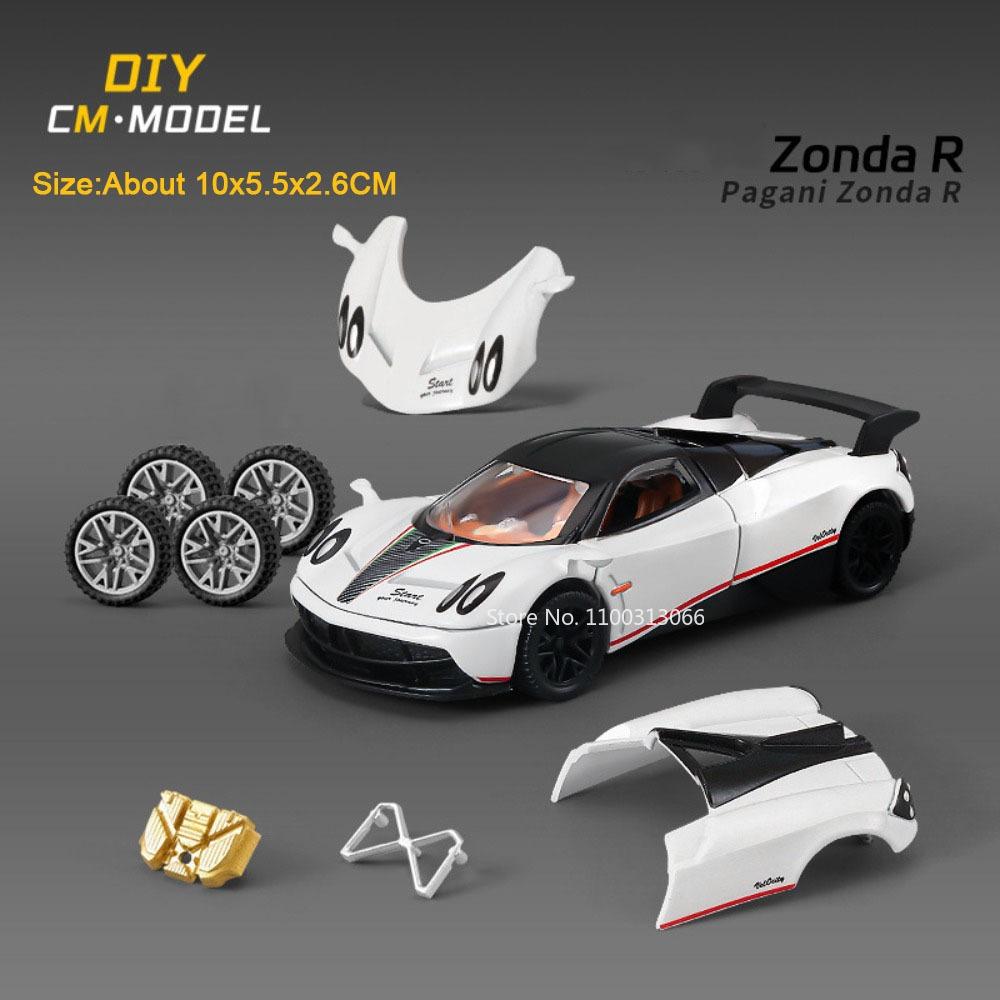1:43 Металлические Модели Автомобилей AE86 Pagani Zonda R Литые Игрушки Ступица Колеса Быстросъемная Мягкая Резиновая Шина Миниатюрный Транспорт для Мальчиков Подарки