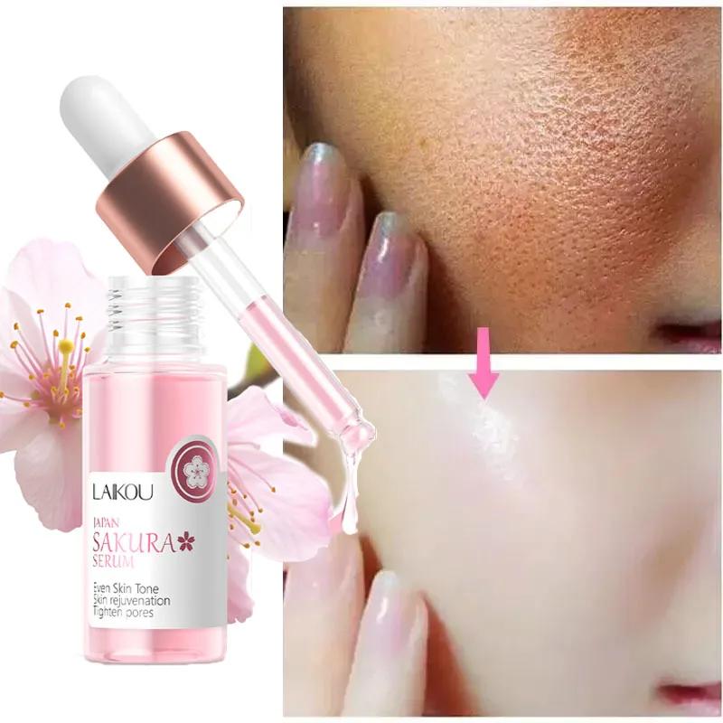 Сыворотка для лица Sakura Whitening против старения, разглаживающая мелкие морщины, сужающая поры, улучшающая пигментацию меланина, тусклость, увлажняющая, осветляющая уход за кожей