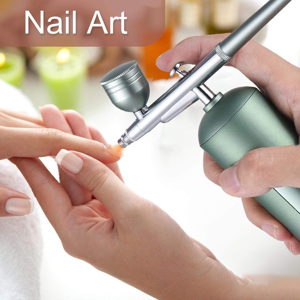 Portable Airbrush with Compressor Handheld Cordless Air Brush Pen Dual-Action 2-level Adjustable