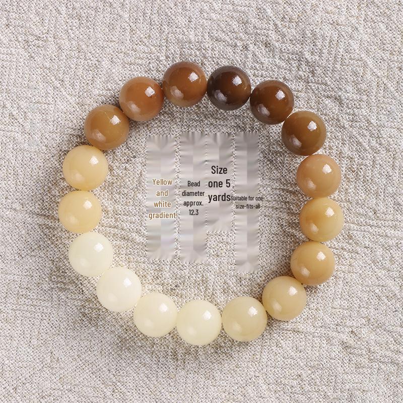 Handcrafted Ancient-Style Bodhi Root Multi-Treasure Bracelet in Caramel