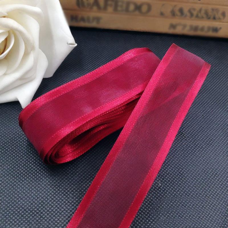 Candy Color Gauze Ribbon Satin Organza Ribbon for Wedding Party Decoration Handmade Ribbon Gift Packaging