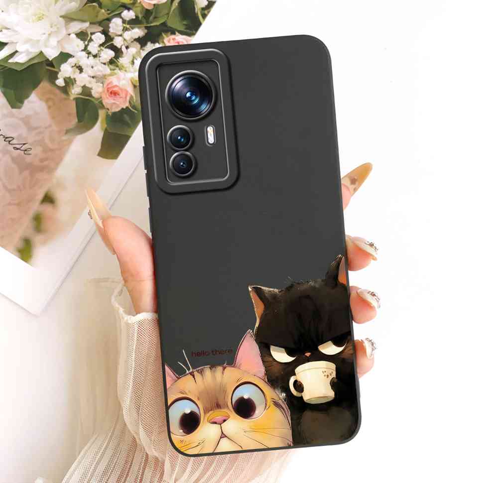 For Xiaomi Mi 12T Case 22071212AG Cute Cartoon Cat Panda Silicone Back Cover For Xiaomi Mi 12t Bumper Phone Cases Fundas