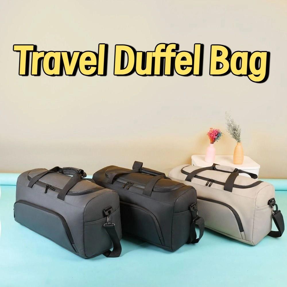 Large Capacity Travel Duffel Bag Dustproof with Shoe Compartment Sports Fitness Bag Lightweight Waterproof Clothing Storage Bag