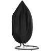 Black Hanging chair cover, waterproof and windproof, protective cover with zipper, cover for hanging basket, swing chair, hanging chair