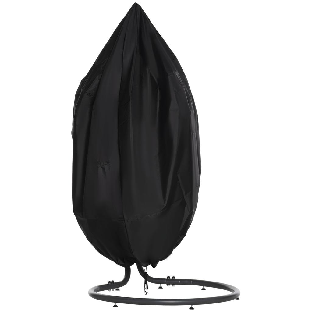 Black Hanging chair cover, waterproof and windproof, protective cover with zipper, cover for hanging basket, swing chair, hanging chair