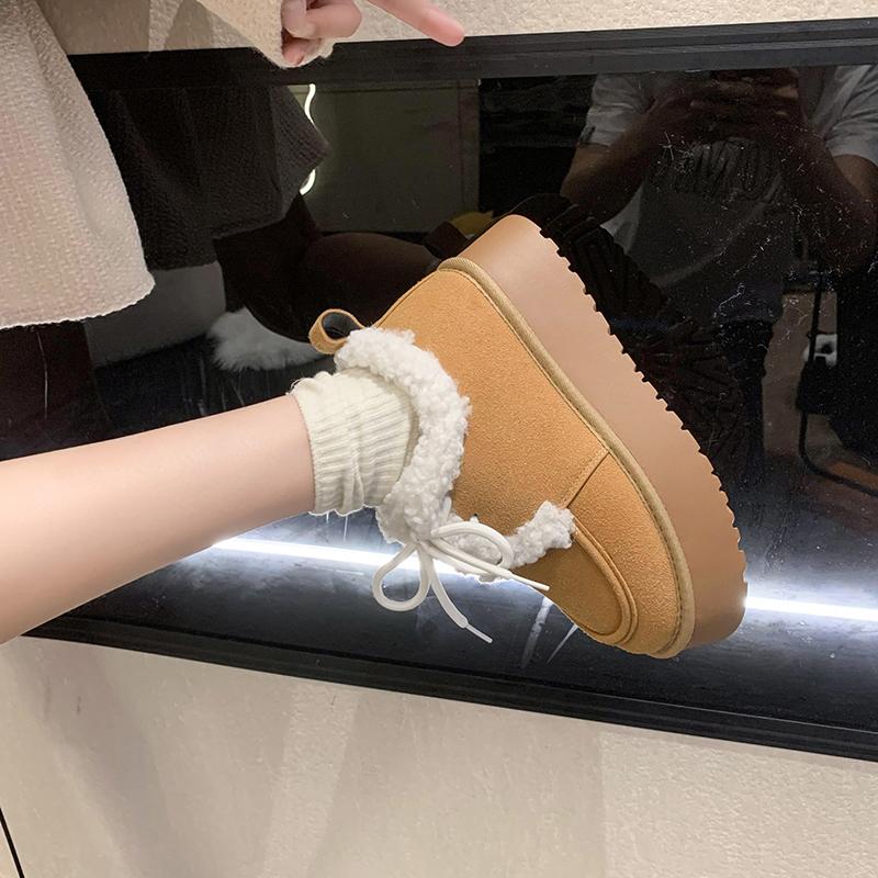 Новые зимние короткие плюшевые теплые зимние ботинки женские туфли на плоской подошве повседневная обувь замшевые меховые ботинки челси ботильоны женская обувь на платформе Botas Mujer