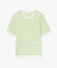 LACOSTE Женский свитер с вырезом-лодочкой и коротким рукавом, с отделкой «гребешок» Af900E-56G Bic