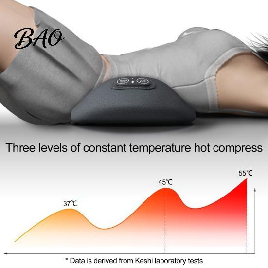 Travel Relief Support Pad Back Lumbar Pillow, 3-in-1 Rechargeable Memory Foam Bed Cushion with Vibration Electric Massager And Heat, Portable Massage