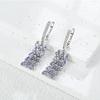 Light Luxury Gorgeous Design Natural Blue Tanzanite S925 Silver Fine Earrings for Women Anniversary & Engagement & Banquet Wear