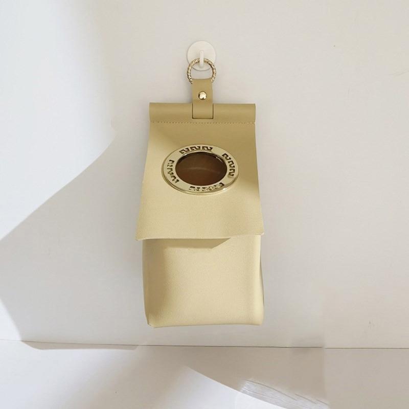 Leather Toilet Tissue Box easy installs Not Damage Wall Hanging Roll Case Paper Towel Holder for Kitchen Bathroom Use