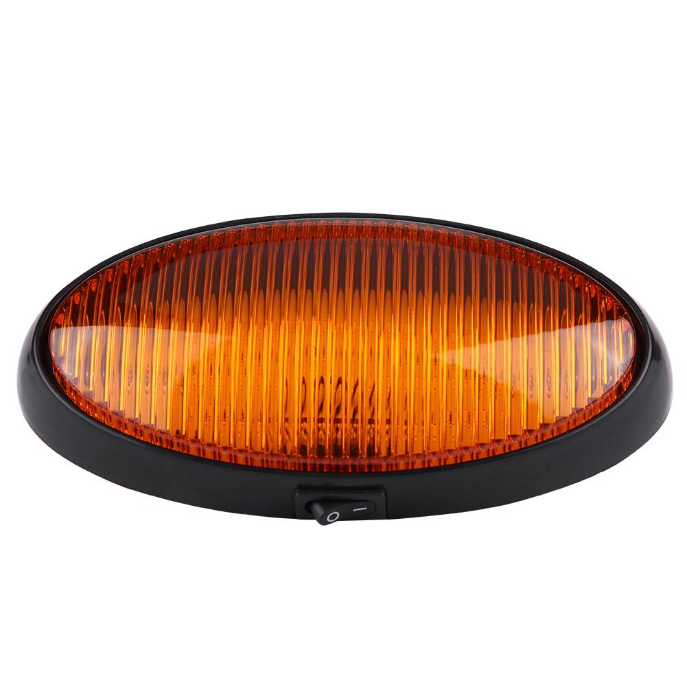 12V Car Ceiling Wall Light 16 LED for Trailer/Van/Yacht/Boat/Caravan Interior Oval Ceiling Lamp