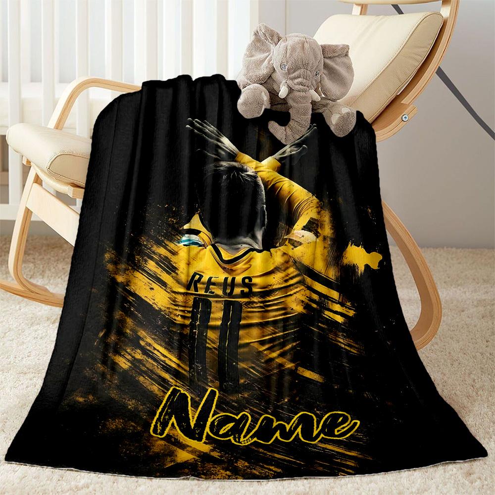 Reus's Yellow Jersey Blanket Ultra-Soft Suitable for Couch Chair Bedding Four Seasons Multipurpose Modern Style Perfect Gift for Relatives and Friends