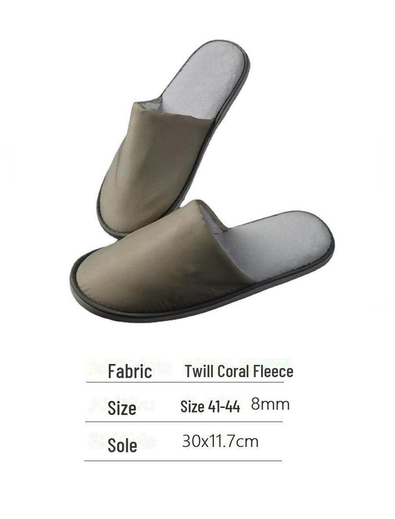 Luxury Disposable Slippers: Plush Coral Fleece, Non-Slip, Ideal for Home, Homestays, and Guest Comfort
