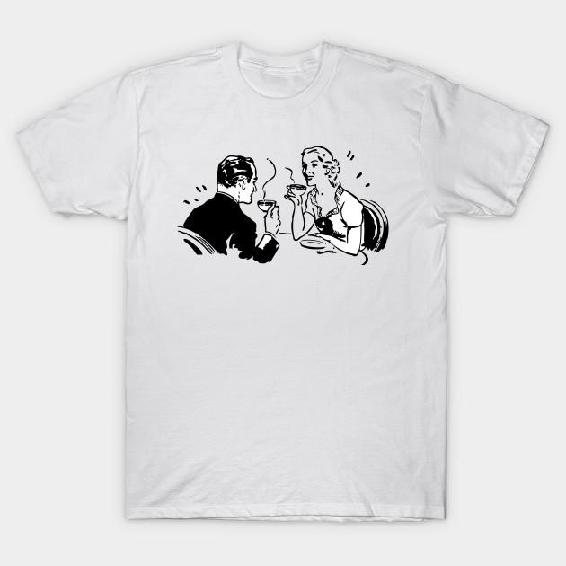 Женская футболка Кофе Пара Принт Харадзюку Каваий Футболка Летняя с коротким рукавом Женская футболка Топ Футболка