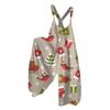 Women's Summer Bib Pants Christmas Printed Vintage Jumpsuit (Non-Adjustable Straps)