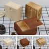 Natural With Slide Top Unfinished Storage Box Jewelry Organizer Case Beads Container Wooden Box