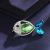 Модные милые броши в виде мультяшных рыбок и морских животных для женщин и девочек, с кристаллами, для одежды, милые аксессуары-значки на лацкан, ювелирные изделия