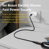 Overvoltage Protection Type-c Shaver Adapter for Braun Series 3/5/7/9 HC/BG Series Silk-epil 5/7/9