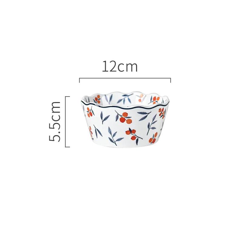 Ретро Маленькие Цветы Керамическая Тарелка Светильник Роскошный Отель Ресторан Стейк Паста Тарелки Изысканные Домашние Вкусные Блюда Супница