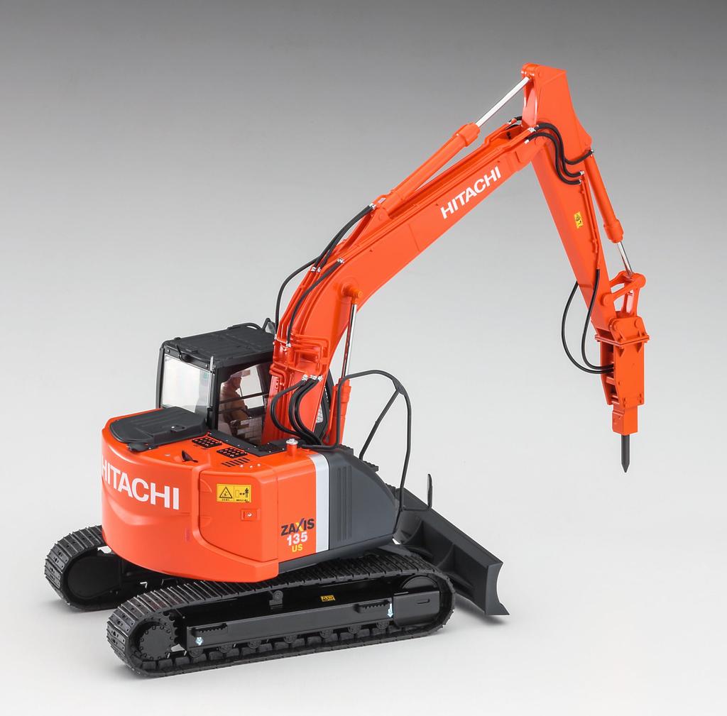Hasegawa Масштаб Hitachi Construction Machinery Гидравлический экскаватор ZAXIS135US Гидравлический отбойный молоток Модель-конструктор 66109 1/35