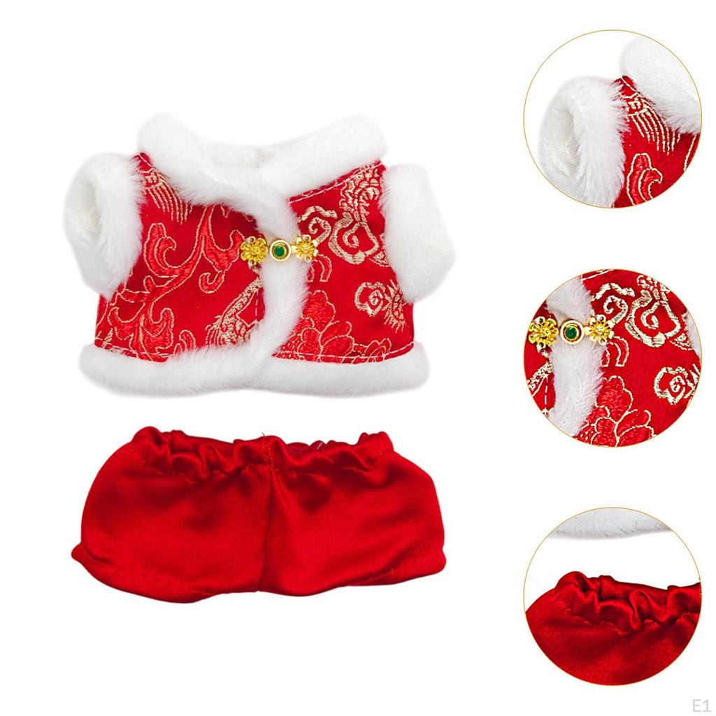 2x Dolls Year Coat and Pants, Handmade Clothing Accessories, Miniature Clothes for 15-17cm