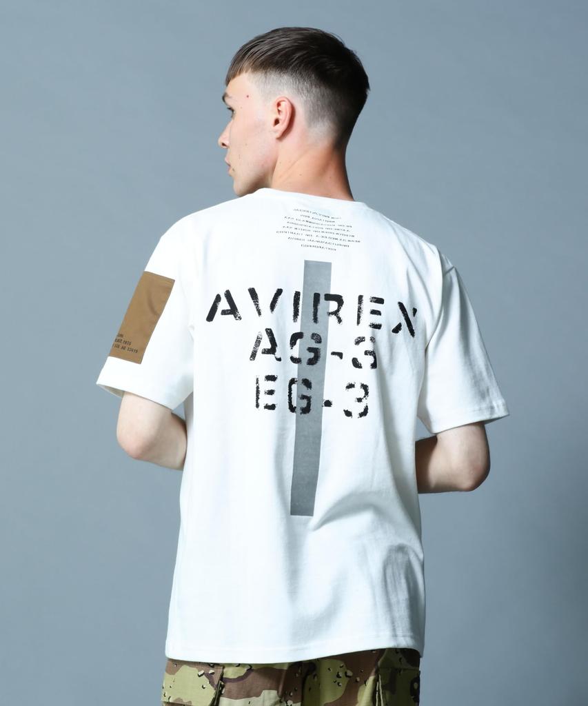 AVIREX REMODEL DESIGN CREW NECK T-SHIRT(WEB&DEPOT Exclusive) white XL 783-3934025