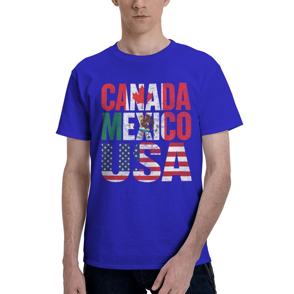 Custom 2026 Football Soccer Cups T Shirts Unisex 100 Cotton Tee Tops Usa Canada Mexico Tshirt Short Sleeve Tshirt