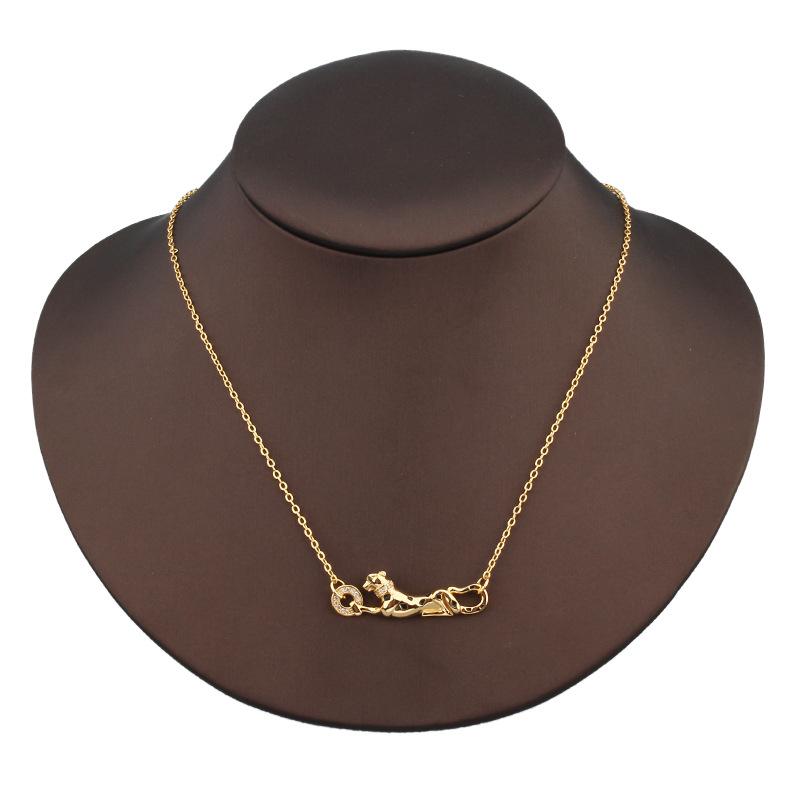 Новый комплект колец-гвоздиков с пятнистым леопардовым принтом для женщин, свадебные аксессуары, женская цепочка на ключицу, ювелирные изделия из розового золота