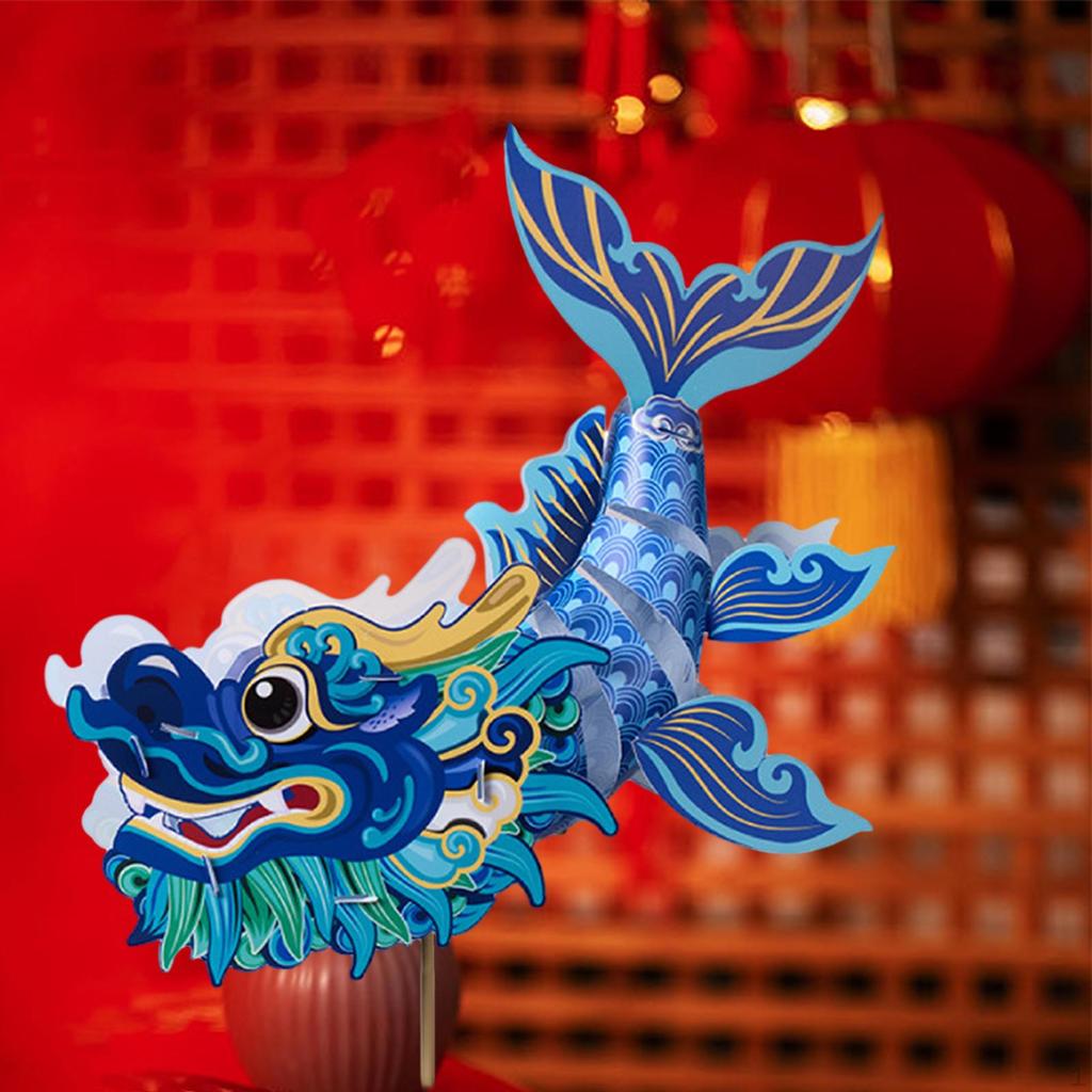 DIY Handmade Lantern Material Set, Portable Dragon Lantern, Chinese Year, Set for Restaurant