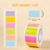 1roll Color Coding Labels Sticker Adhesive Rectangle Sticker Solid Colors Label Tag For Kitchen Seasoning Bottle Label TMZ