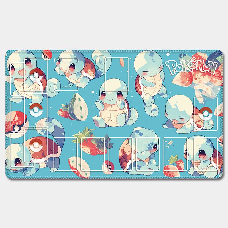 Pokemon Ptcg Card Mat Pikachu Charizard Bulbasaur Squirtle XCm Single Player Battle Anime Characters Card Pad