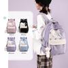 Primary School School Schoolbag Female Small Fresh Junior High School Students Solid Color Simple Multi-layer Computer Backpack