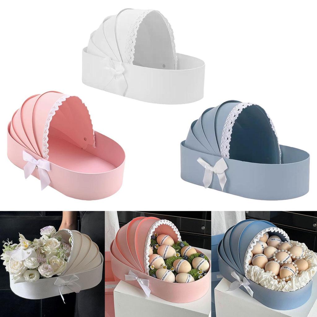 Коробка для бэби-шауэра, цветочная коробка, колыбель, цветочная корзина, упаковочная коробка для цветов