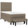 Maison Exclusive - Sommier à lattes de lit avec matelas Taupe 90x200 cm Tissu